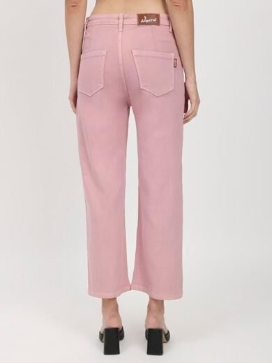 NYAKO Straight Fit High Waist Stretchable Denim Solid Jeans for Women - Image 4