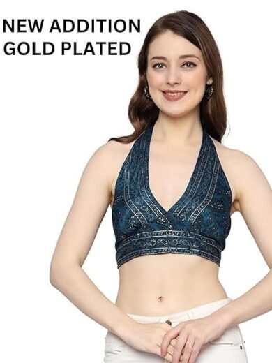 KanhaExports Women & Girls' Casual Crop Top V Neck Sleeveless Tops Backless Halter Tie Up Adjustable top Free Size Chic and Comfortable Fashion Any Occasion - Image 2