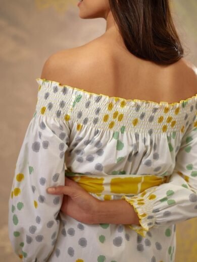 Green and Yellow Adila Dress - Image 6