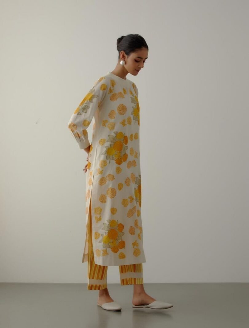 Yellow Nicole Bouquet Rib Tunic - Image 3