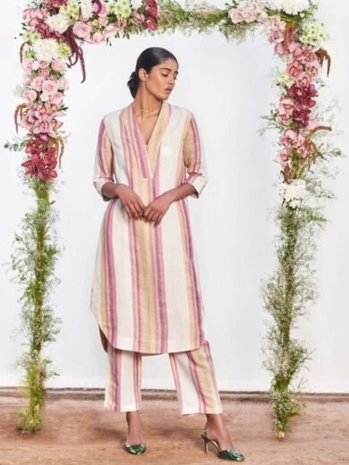 Bahaar Linen Burdwan Kurta Set